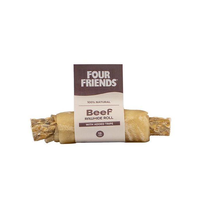 Four Friends Tyggerull av storfehud, fylt med vom, 17 cm